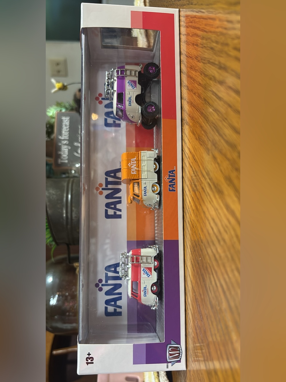 Fanta Branded Mini Toy Vans - 3-Pack Kids Vehicles (Orange, Purple, White)